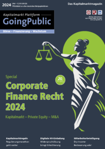 Titelbild GoingPublic Special Corporate Finance Recht 2024