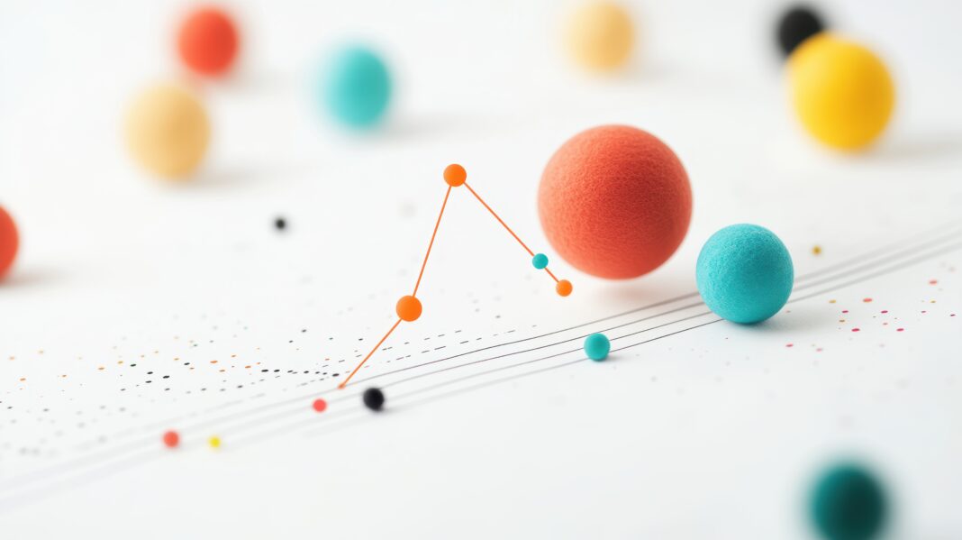 A scatter plot with a hand drawn illustration of a trend line, showcasing a scientific hypothesis. Copyright: MAY - stock.adobe.com